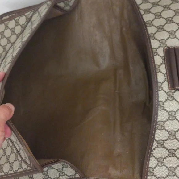 Authentic Vintage Gucci GG Monogram Supreme Sherry Web Ophidia Portfolio Laptop - Picture 10 of 11